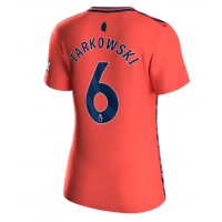 Camiseta Everton James Tarkowski #6 Visitante Equipación para mujer 2023-24 manga corta